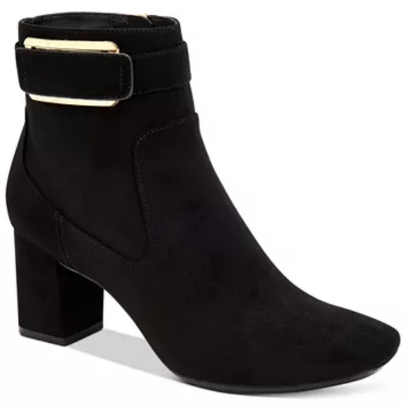 Calvin Klein Shoes - Calvin Klein Cattee Ankle Booties Black Suede NIB